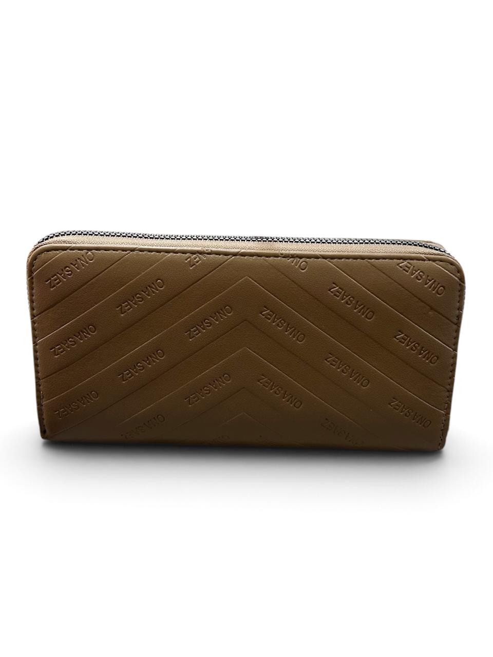 BILLETERA CON CIERRE SIMPLE - BEIGE