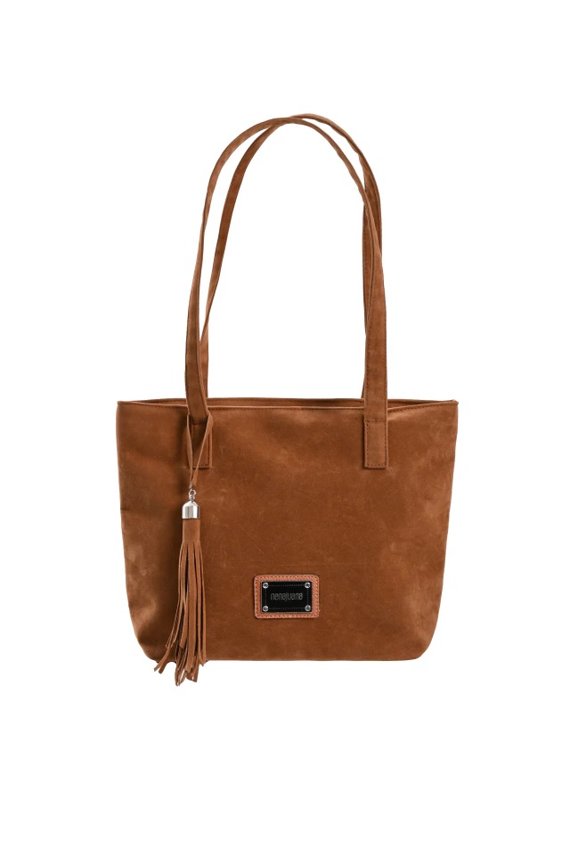 CARTERA GAMUZA CON FLECOS - SUELA