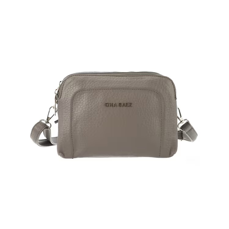 BANDOLERA TRIPLE CIERRE - GRIS