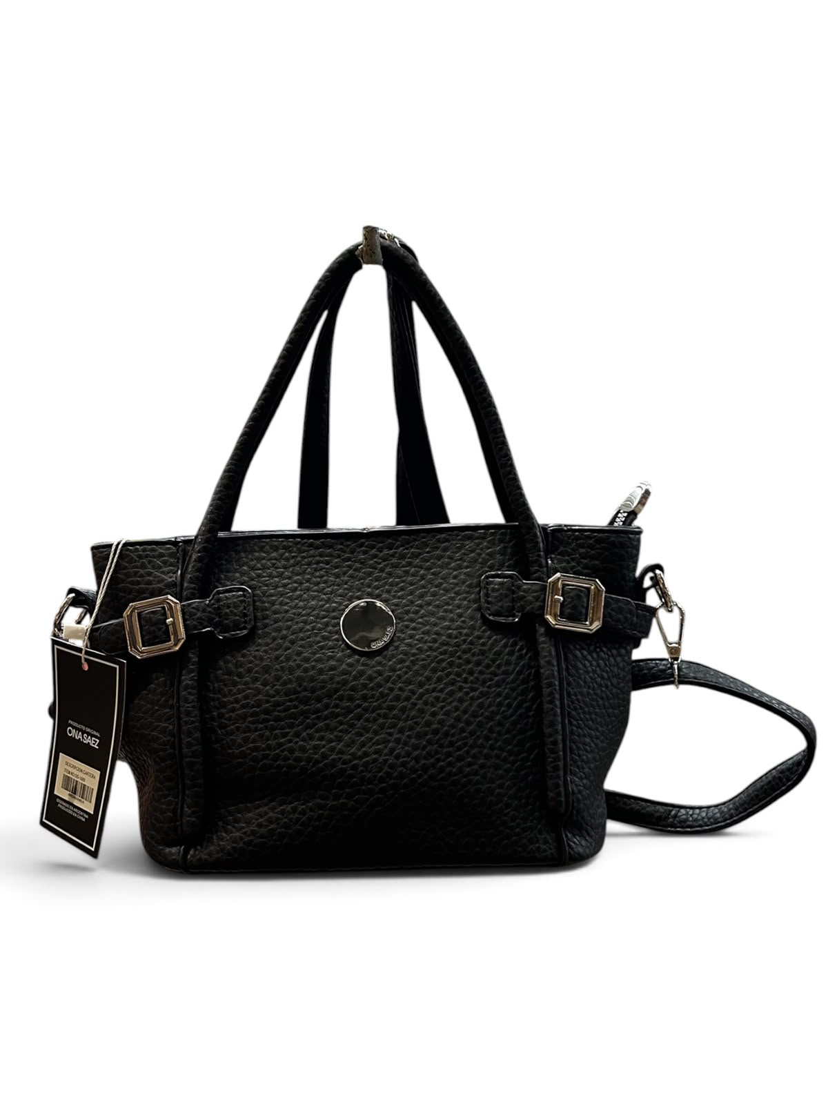 CARTERA DOBLE HEBILLA - NEGRO