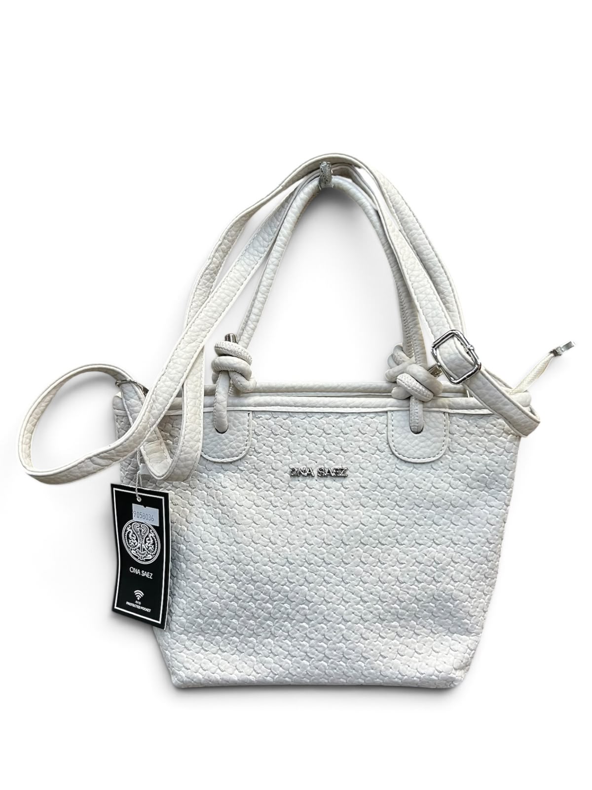 CARTERA MINI TEJIDA - BLANCO