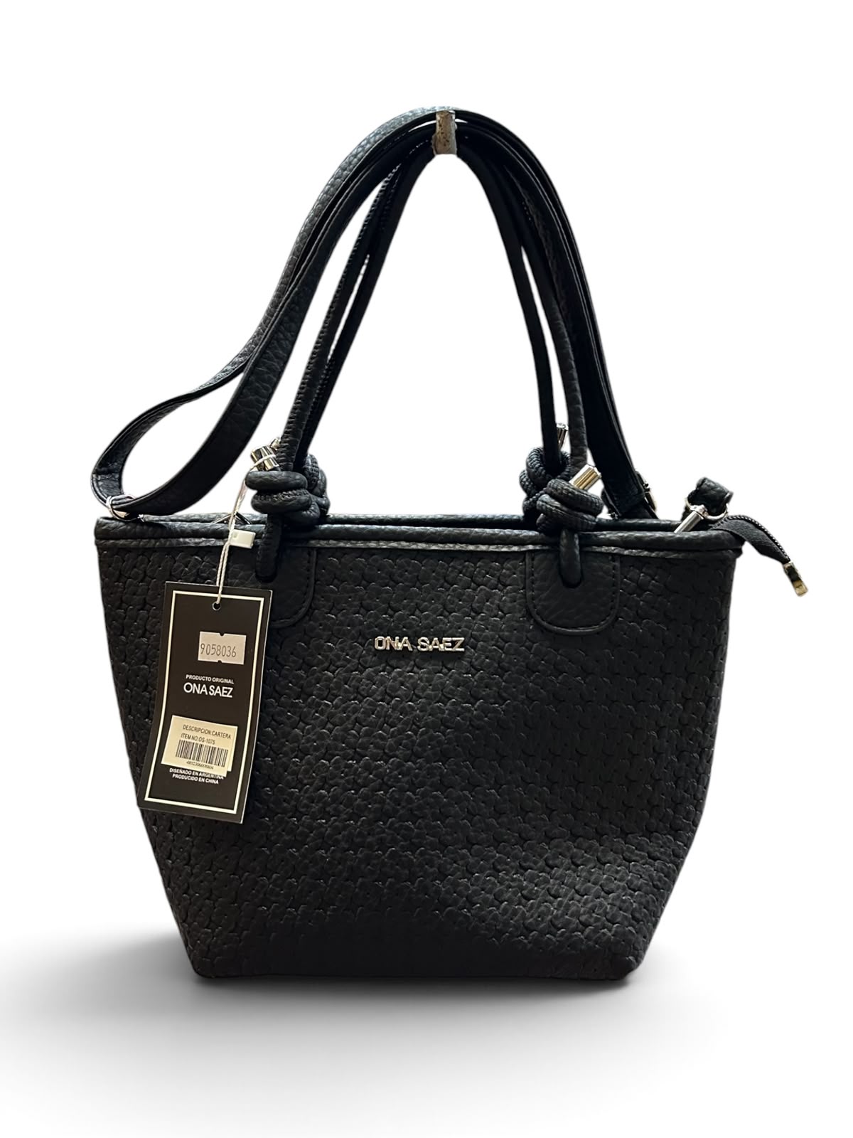 CARTERA MINI TEJIDA - NEGRO