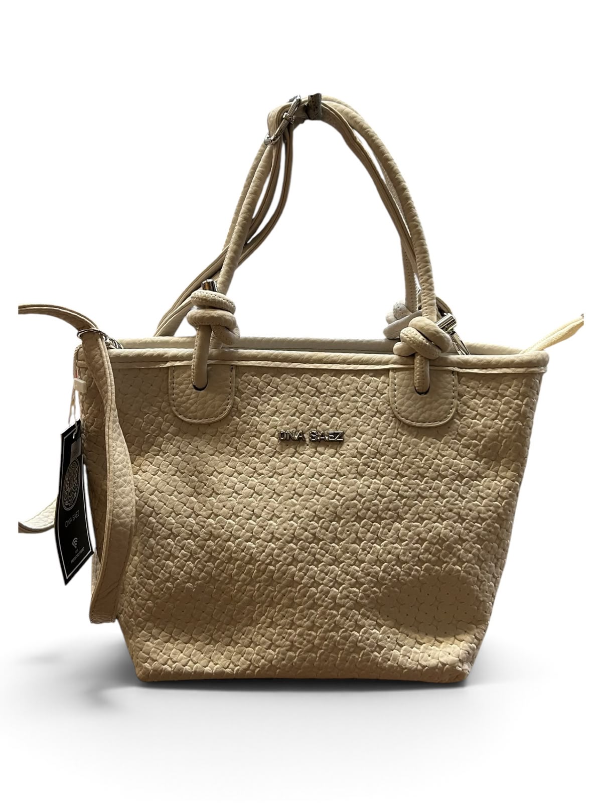 CARTERA MINI TEJIDA - BEIGE